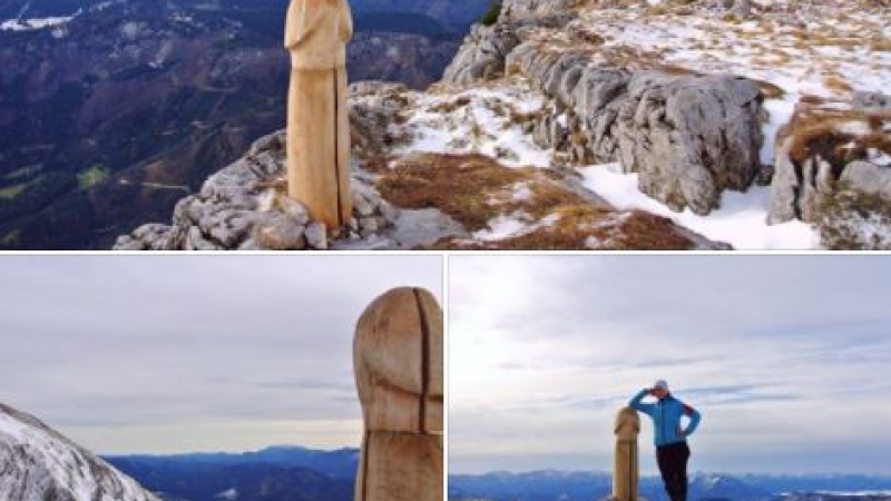Туристка се качи на 1893 височина в Алпите, а там се надена на... гигантски пенис (СНИМКИ)
