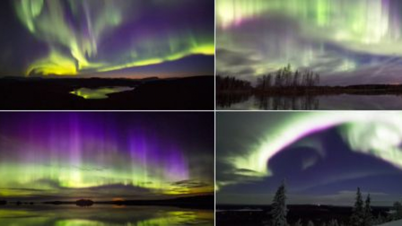 Спираща дъха приказка в небето над Финландия (СНИМКИ/ВИДЕО)