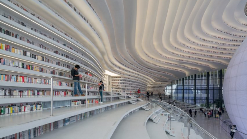 В Китай отвориха уникална библиотека с изумителен дизайн (СНИМКИ)