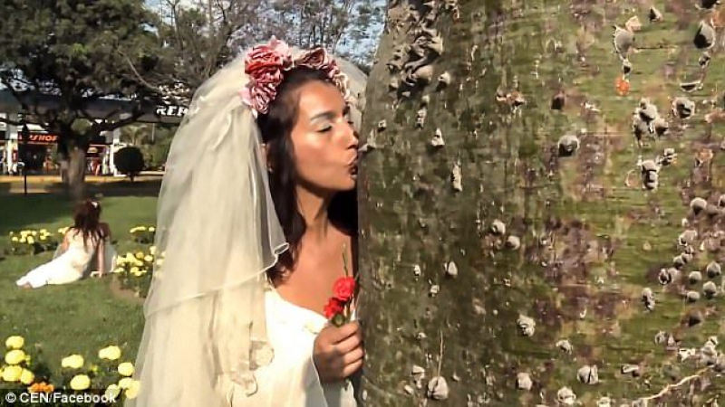 Всички тези жени се омъжиха за дървета, целувайки ги (СНИМКИ)