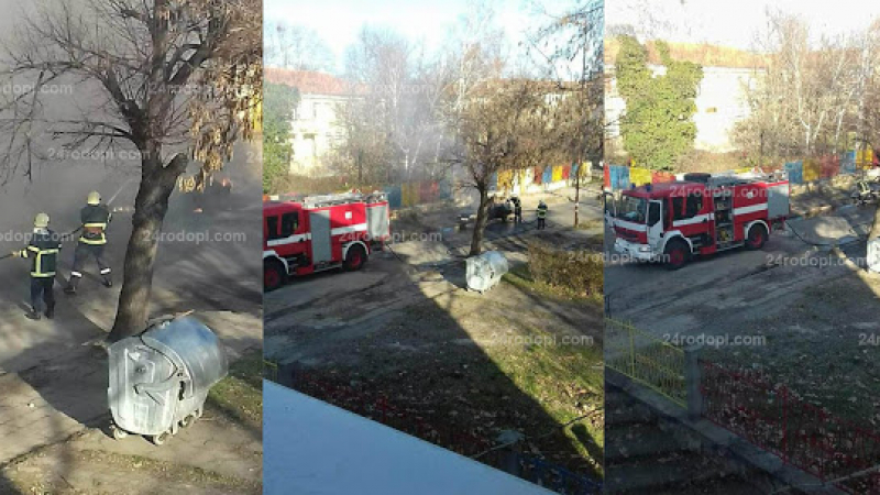 Екшън в Кърджали! Кола пламна в движение пред детска градина, огнеборци спасяват водача (СНИМКИ/ВИДЕО)