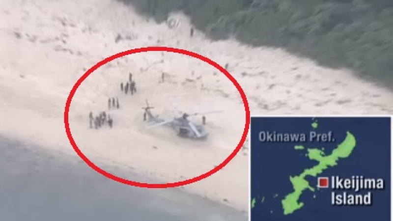 Притеснително ВИДЕО показа какво направи американски хеликоптер на японски плаж