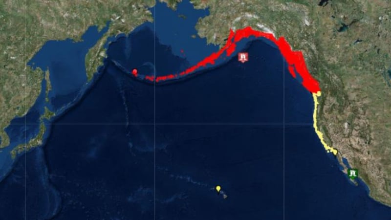 Ужас! 10-метрова вълна е забелязана до епицентъра на труса в Аляска (ВИДЕО)