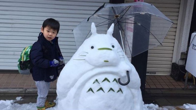 Ние ряпа да ядем - ей така го правят японците в снега! (СНИМКИ)