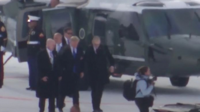 Тръмп пристигна  в Давос (ВИДЕО)