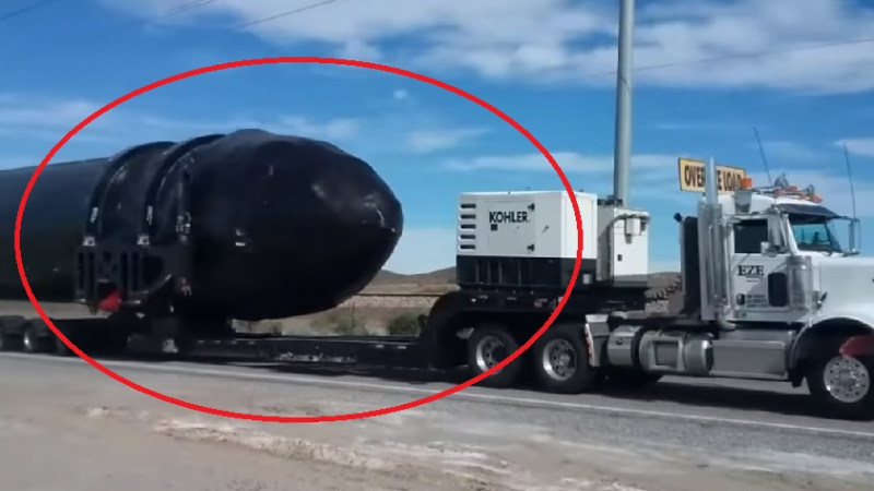 ВИДЕО на конвой с огромна ядрена ракета, движещ се към мистичната Зона 51 в Невада, стъписа мрежата (СНИМКИ)