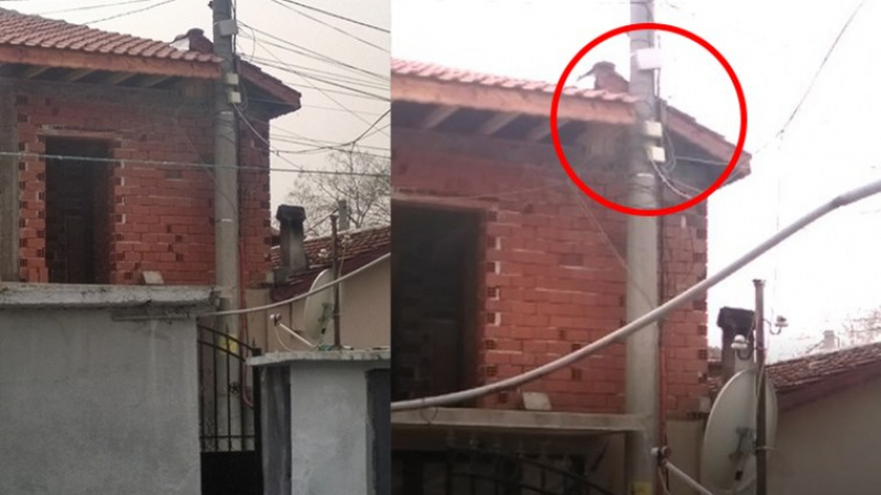 Няма край: Ромско имение “подпря“ електрически стълб в Столипиново (ВИДЕО)