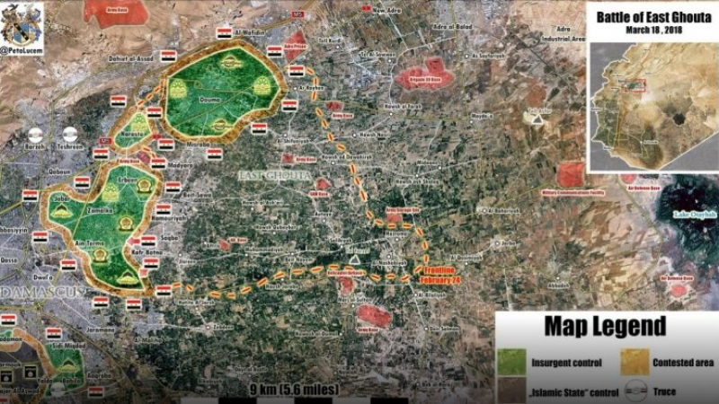 Сирийската армия вече превзе 3/4 от Източна Гута