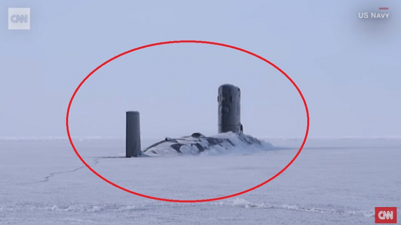  Зрелищно ВИДЕО от CNN: Стелт подводница на САЩ отиде да тренира изненадващ удар по Русия в Арктика и замръзна в леда
