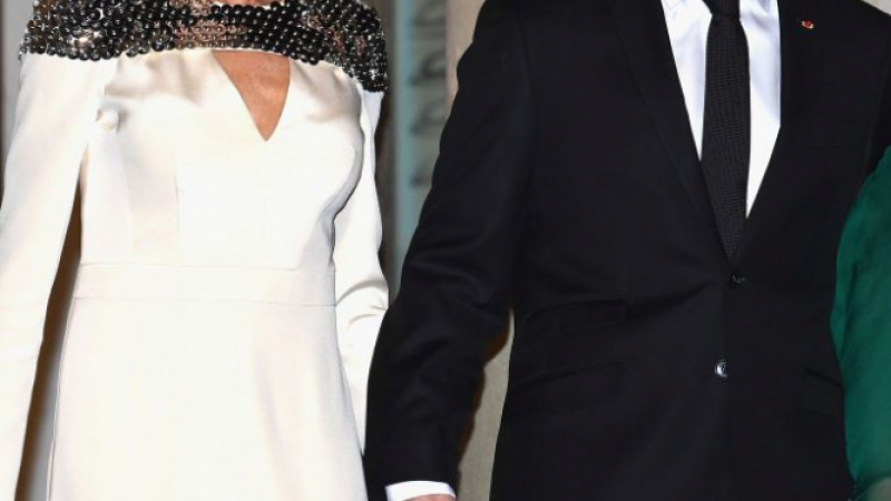 Бриджит Макрон шашна всички с уникална рокля на среща с херцога на Люксембург (СНИМКИ/ВИДЕО)