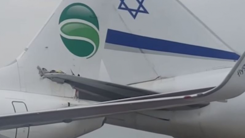 Два самолета се „целунаха“ в Тел Авив – можеше да е смъртоносно (ВИДЕО)