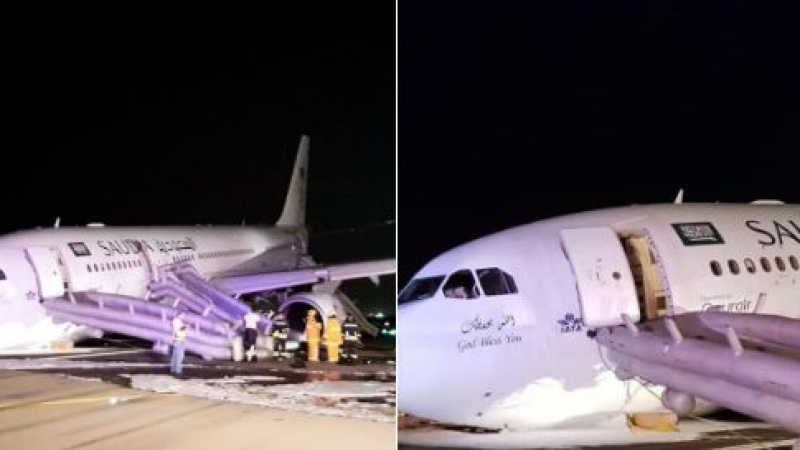 Десетки ранени при аварийното кацане на Еърбъс А330 в Саудитска арабия