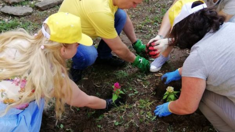 Доброволци създадоха цветно пространство за хората с психични заболявания 