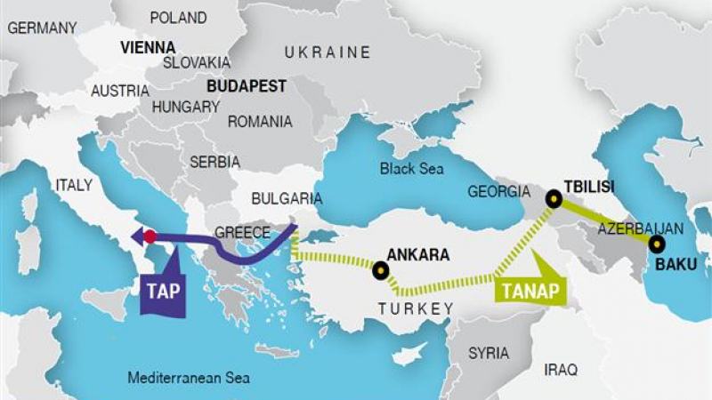 Ердоган и Алиев режат лентата днес на Трансанадолския газопровод (ТАНАП) в Ескишехир. И Борисов ще е там