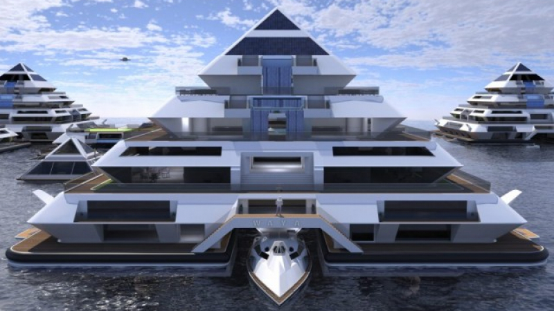 Това ще бъде грандиозно! Архитекти планират град с плаващи пирамиди (СНИМКИ)