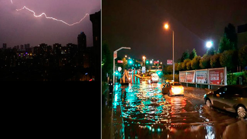 Мощна буря и градушка удариха Истанбул (СНИМКИ/ВИДЕО)