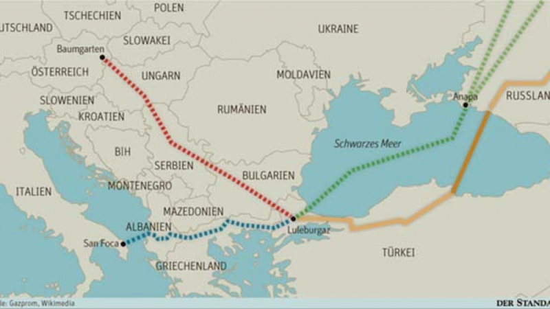 Газпром: Газ от „Турски поток” ще тръгне на север през България 