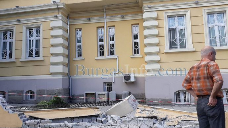 Страшен инцидент пред Втора поликлиника в Бургас, полиция отцепи района (СНИМКИ)  