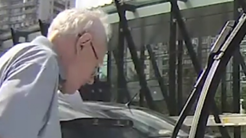 ВИДЕО: Старец потроши неправилно паркирана кола