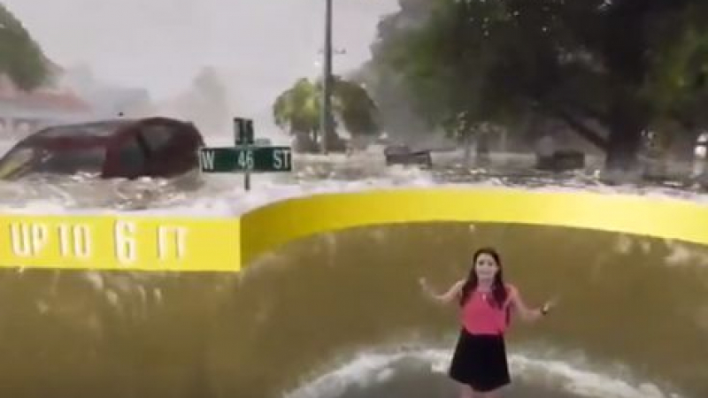 Телевизионна водеща хвърли американците в ужас, показвайки възможните последици от урагана "Флорънс"