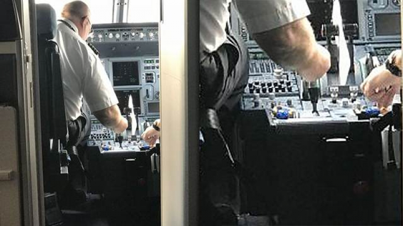 Интернет потребители се смутиха от странен ритуал на пилоти преди отлитане (СНИМКИ)