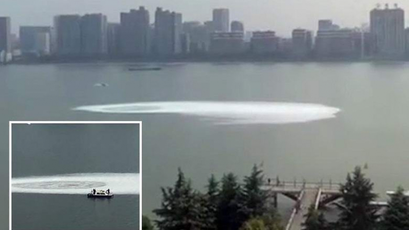 Загадъчен водовъртеж се появи в река в Китай (ВИДЕО)