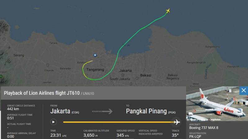 Публикуваха СНИМКА на рухналия индонезийски самолет 