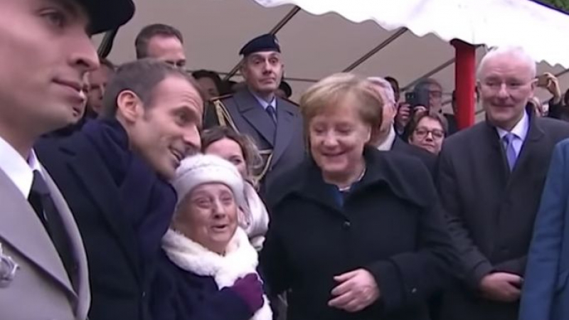 100-годишна французойка обърка Меркел с Брижит Макрон (ВИДЕО)