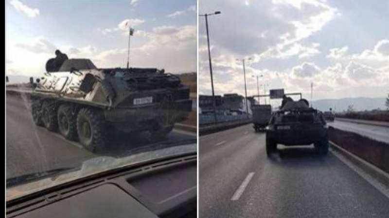 Танкове по магистрала „Люлин“ ошашавиха перничани (СНИМКА)