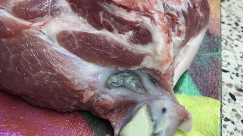 Само в БЛИЦ! Ужасяваща находка! Жена си купи месо в Монтана и изтръпна от гнусотията вътре (СНИМКИ)