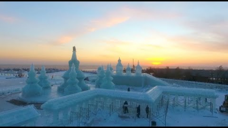 Вижте изумителната красота на този парк с ледени фигури (ВИДЕО)
