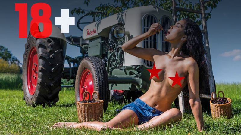 Красавици по голи гърди и трактори: Вижте поредния календар-шедьовър (СНИМКИ 18+)