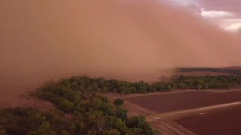 Страховита пясъчна буря превърна австралийски щат в декор от  филм за Марс (ВИДЕО)
