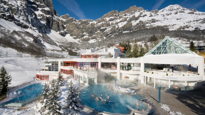 Има и такова СПА: Минерални басейни на ски писта!