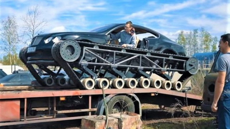 Изобретател: Руснак направи от Bentley танк по случай 9 май (СНИМКИ/ВИДЕО)