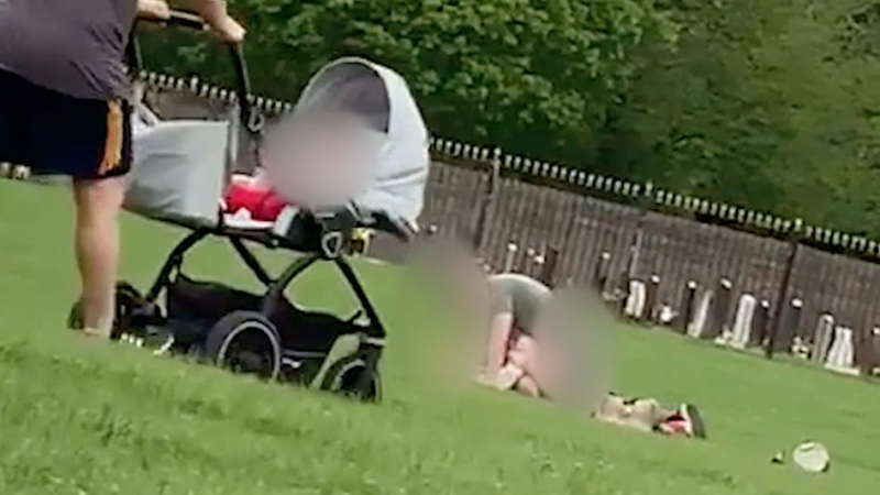 Разгонена двойка прави секс в парка пред шокираните очевидци (ВИДЕО 18+)