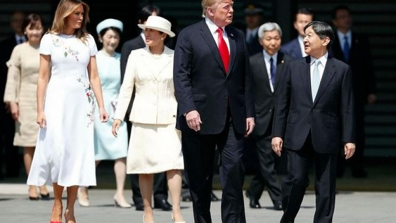 Висока чест: Тръмп пръв от световните лидери се срещна с новия японски император 
