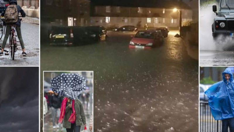 Стихии: Наводнения, транспортен хаос и „опасност за живота“ във Великобритания (СНИМКИ)