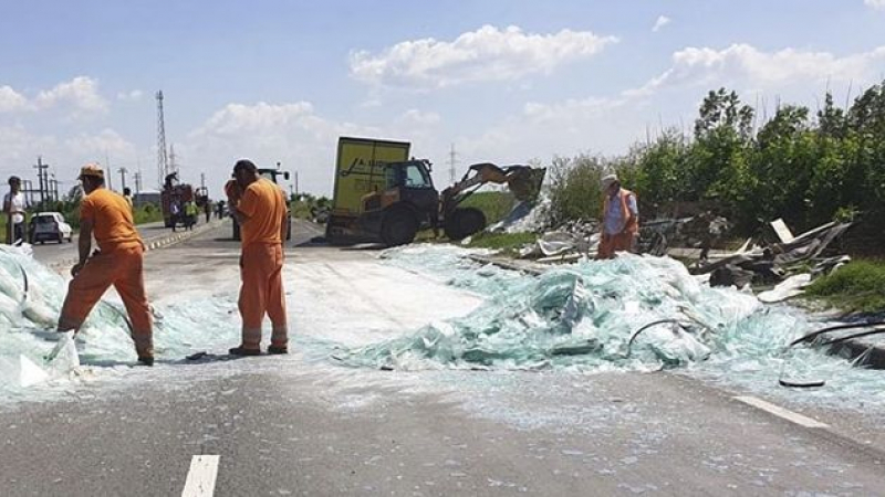 Огромна трагедия с наш шофьор на камион в Румъния (СНИМКИ)
