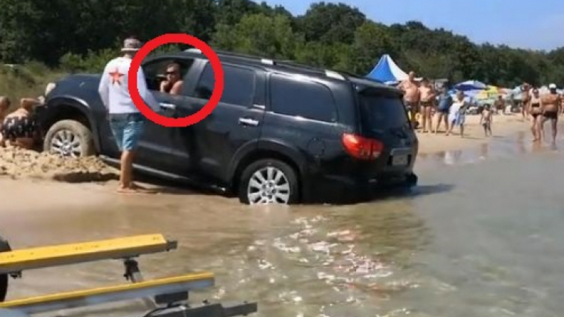 Скандалът със затъналия джип на плажа в „Перла” се разгаря (ВИДЕО)