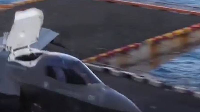 ВМС на САЩ показаха ВИДЕО на съкратено излитане на F-35B от самолетоносач