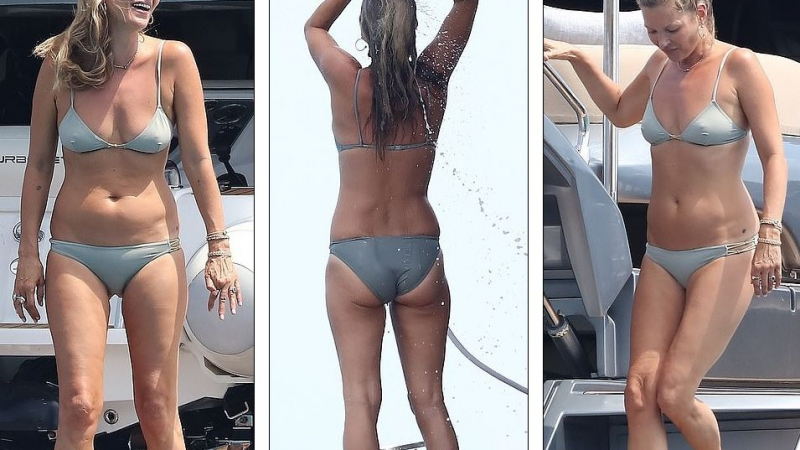 45-годишната Кейт Мос показа завидно плажно тяло СНИМКИ