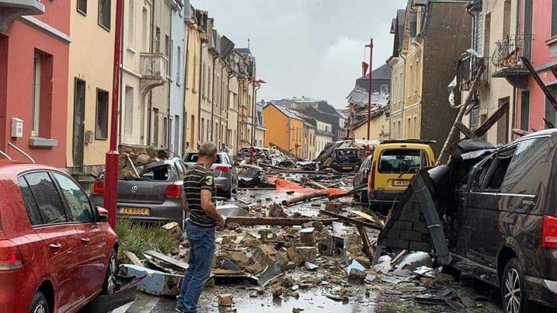 Невиждана стихия удари Люксембург, помете всичко по пътя си КАДРИ 