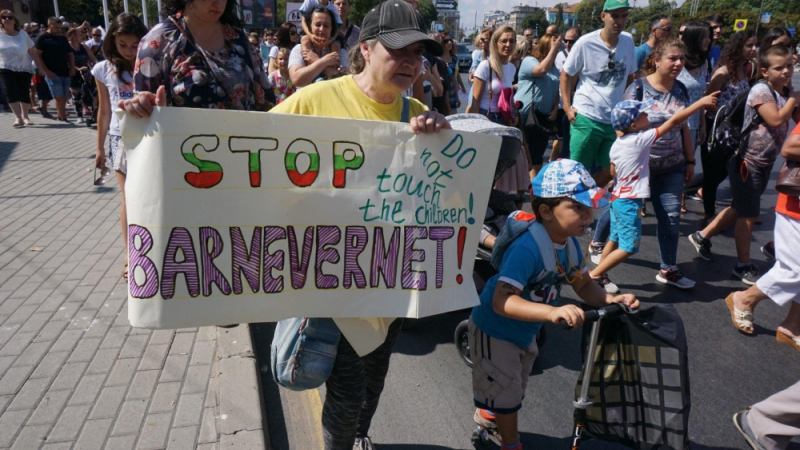 Масови протести срещу Стратегията за детето в София и страната ВИДЕО