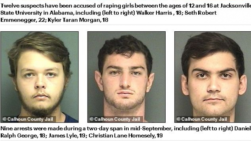 Потрес в Алабама: 12 келеши изнасилвали непълнолетни момичета в университет