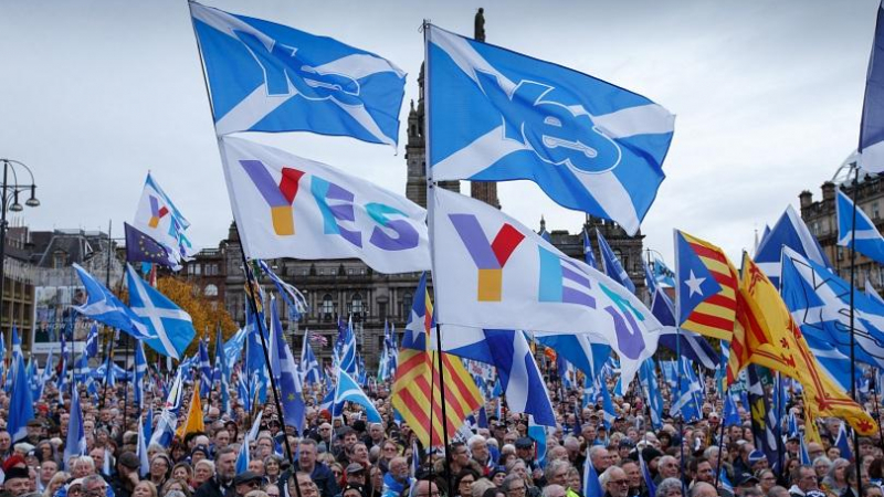 Демонстрация в Шотландия за независимост от Великобритания