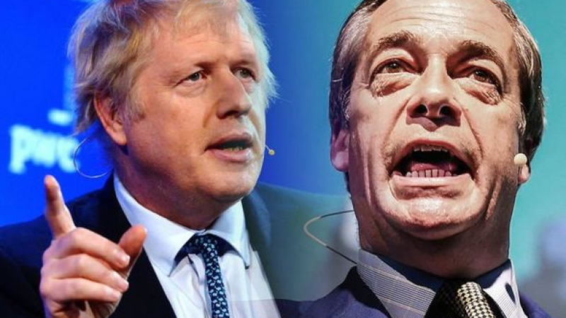 Борис Джонсън отряза Фараж, а той се отказа от изборите 