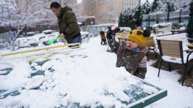 Първият сняг в Пекин предизвика фурор СНИМКИ