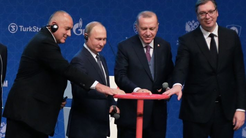 Вижте как Борисов завърта крана на "Турски поток" ВИДЕО