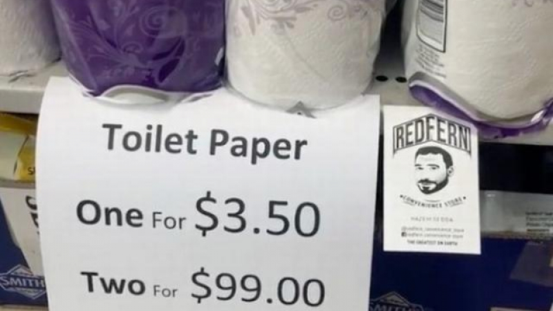 Магазин с брутален финт срещу запасяването с тоалетна хартия СНИМКА
